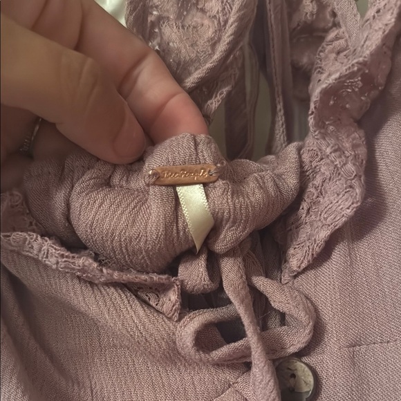 Free People Mauve Ruffled Mini Dress - Picture 4 of 5